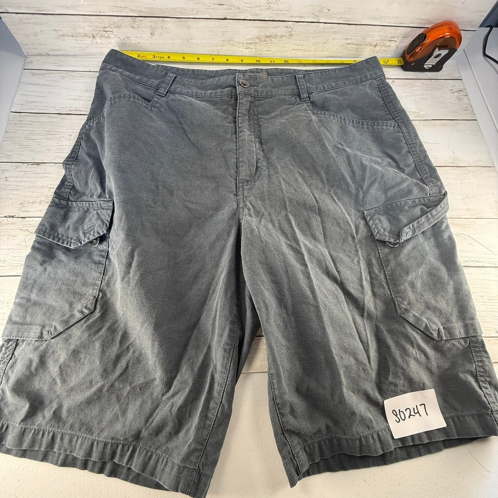 Kuhl Mens Cargo Shorts Gray Textured Utility‎ Hiking Outdoor Size 35